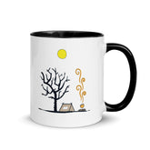 Colorful Interior Mug with Minimalist Four Elements Design